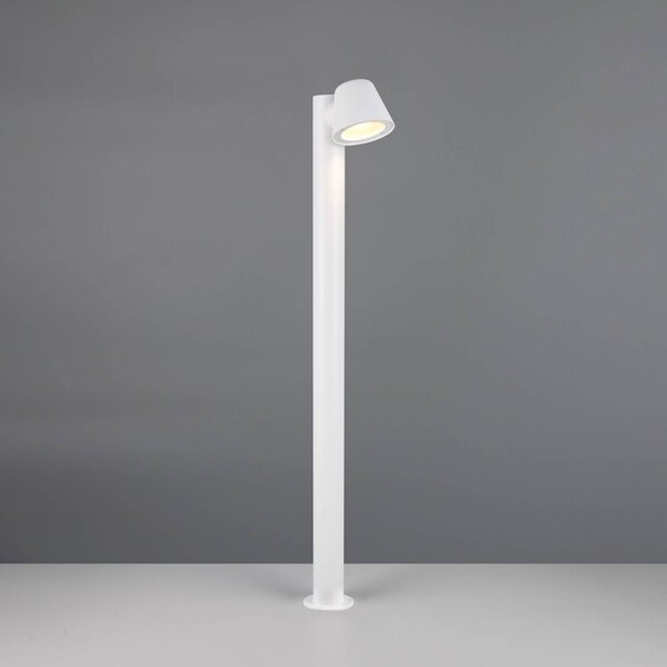 Trio Lighting Lampione Beni, bianco opaco, altezza 100 cm, metallo dimmerabile, Nero, Metallo, Moderno