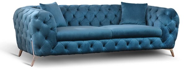 Divano Itaca Chesterfield in Velluto Premium - Iconico, Finiture di Pregio
