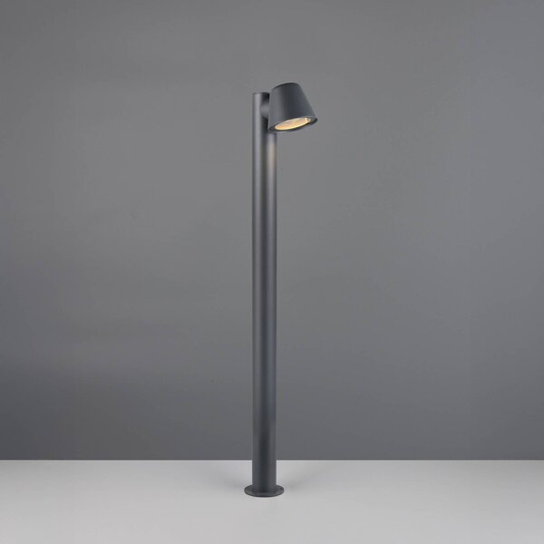 Trio Lighting Lampione Beni, nero opaco, altezza 100 cm, metallo dimmerabile, Nero, Metallo, Moderno