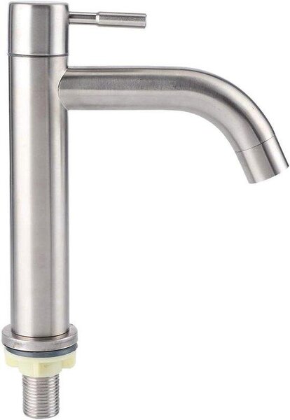 Miscelatore da cucina monocomando, acciaio inossidabile spazzolato, nichel, acqua fredda
