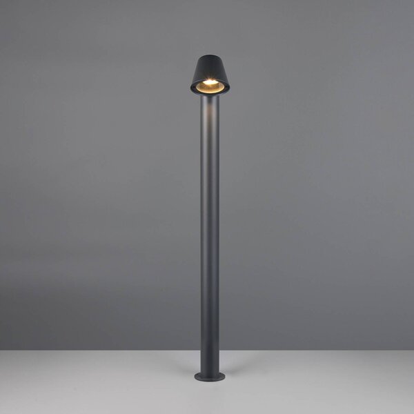 Trio Lighting Lampione Beni, nero opaco, altezza 100 cm, metallo dimmerabile, Nero, Metallo, Moderno