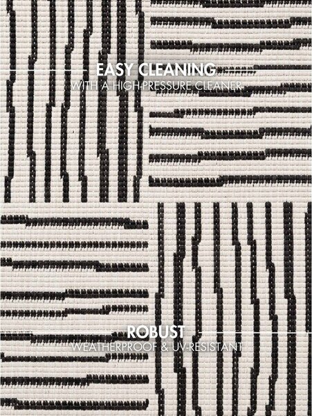 Tappeto da interno/esterno nero/color crema 200x300 cm Haringey Nightingale – Ted Baker
