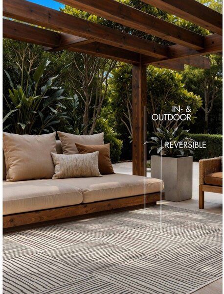 Tappeto da interno/esterno nero/color crema 200x300 cm Haringey Nightingale – Ted Baker