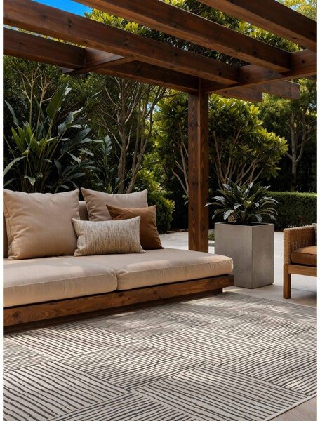 Tappeto da interno/esterno nero/color crema 200x300 cm Haringey Nightingale – Ted Baker