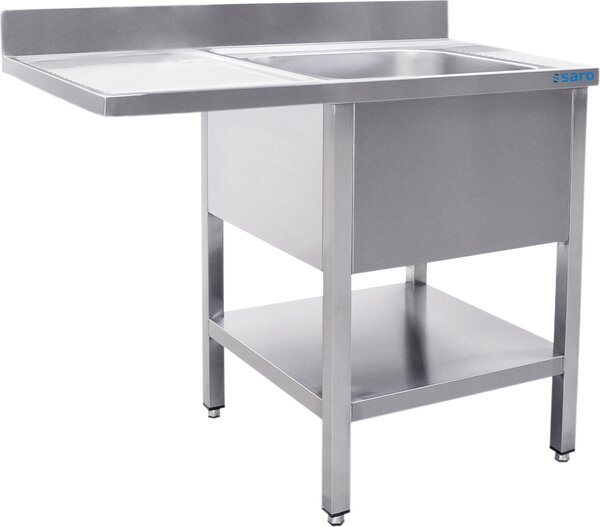 Lavello centrale SARO, 1 vasca, lato destro - L 1200 x P 700 mm