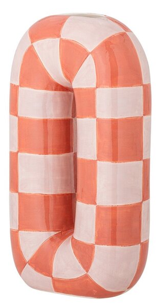 Vaso color salmone/color crema in ceramica dipinto a mano (altezza totale 32 cm) Mae – Bloomingville