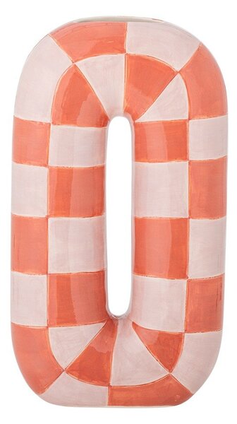 Vaso color salmone/color crema in ceramica dipinto a mano (altezza totale 32 cm) Mae – Bloomingville