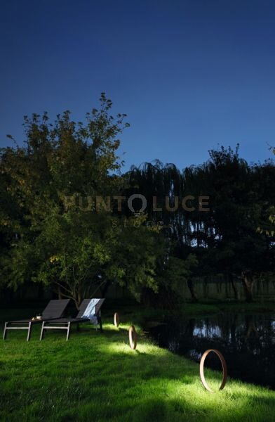 Mirta paletto d.40cm ip54 led 4000k 425lm 5w corten h.43,5cm