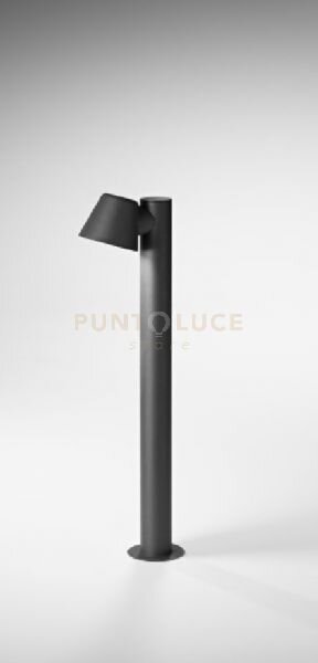 Paletto da esterno malta antracite 1 luce attacco gu10 h.70cm