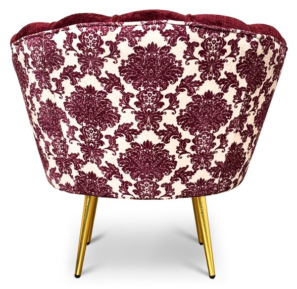 Poltrona Maia Velluto e Tessuto Decorato - Design Vintage, Iconico