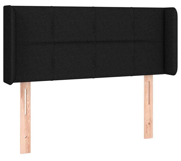 Testiera ad Orecchio Nera 83x16x78/88 cm in Tessuto