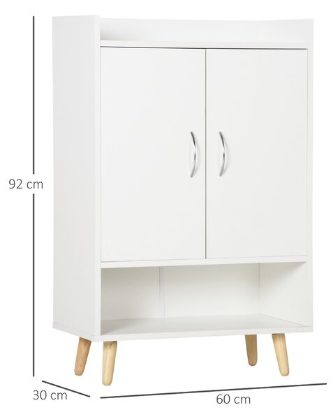Homcom scarpiera Salvaspazio da ingresso porta scarpe Moderna con Ripiano Aperto e 3 mensole interne60x30x92cm|Aosom Italy