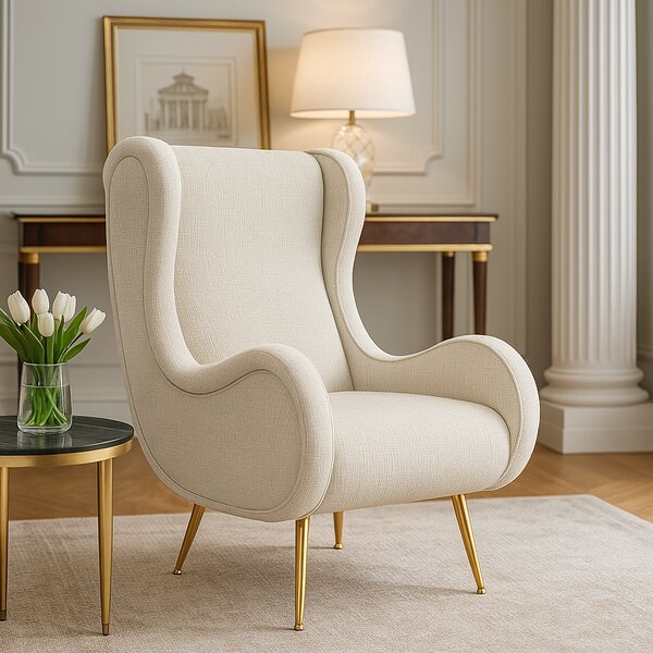 Poltrona Madame Velluto Ciniglia - Design Vintage, Iconica
