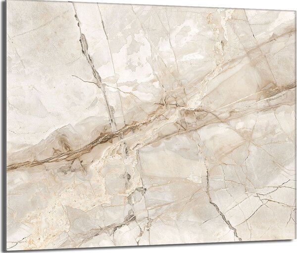 Piano cottura 60x52 Coperchio per piano cottura in Vetroceramica Paraspruzzi Piatto in vetro Tagliere decorativo, marmo beige