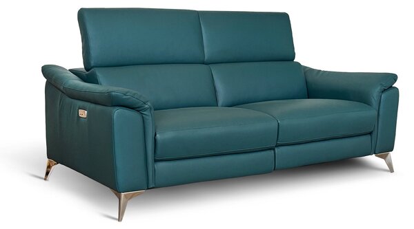 Divano Flow Relax Reclinabile in Pelle Primo Fiore – 2 posti Doppia Motorizzazione, Design Moderno