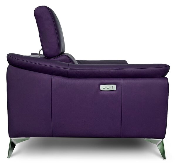 Divano Flow Relax Reclinabile in Pelle Primo Fiore – 2 posti Doppia Motorizzazione, Design Moderno