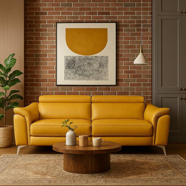 Divano Flow Relax Reclinabile in Pelle Primo Fiore – 2 posti Doppia Motorizzazione, Design Moderno