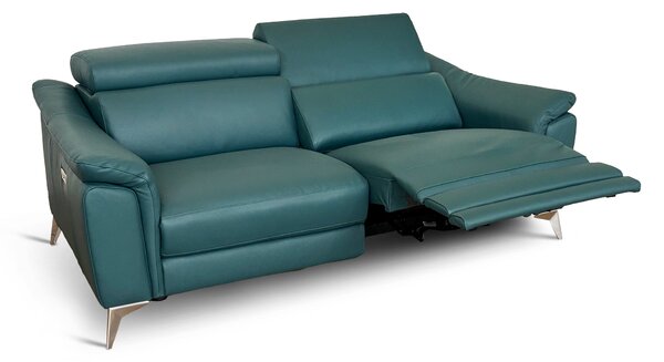 Divano Flow Relax Reclinabile in Pelle Primo Fiore – 2 posti Doppia Motorizzazione, Design Moderno