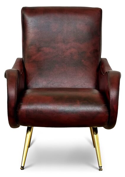 Poltrona Miss in Pelle Primo Fiore Premium - Design Iconico Anni 50