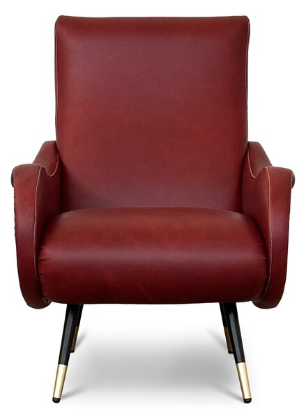 Poltrona Miss in Pelle Primo Fiore Premium - Design Iconico Anni 50
