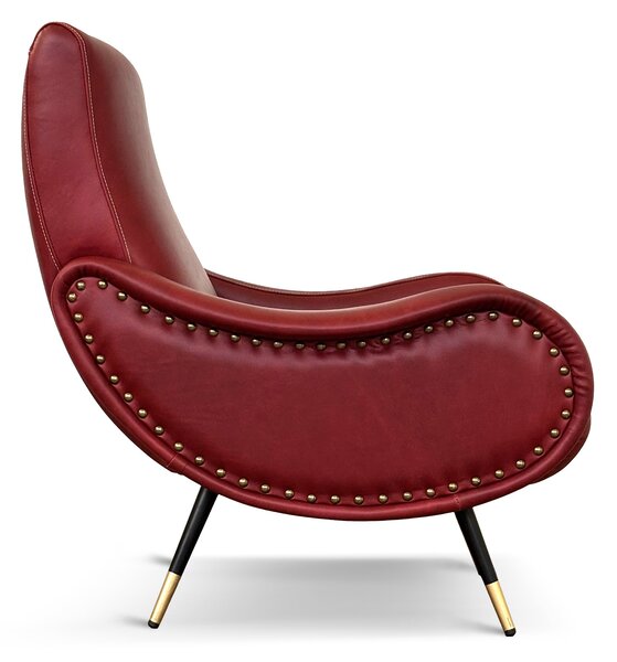 Poltrona Miss in Pelle Primo Fiore Premium - Design Iconico Anni 50