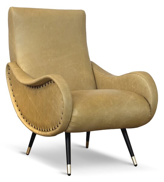 Poltrona Miss in Pelle Primo Fiore Premium - Design Iconico Anni 50