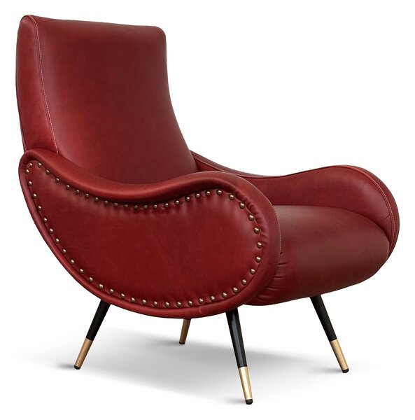 Poltrona Miss in Pelle Primo Fiore Premium - Design Iconico Anni 50