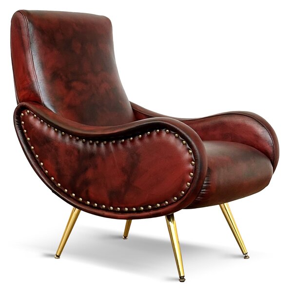 Poltrona Miss in Pelle Primo Fiore Premium - Design Iconico Anni 50
