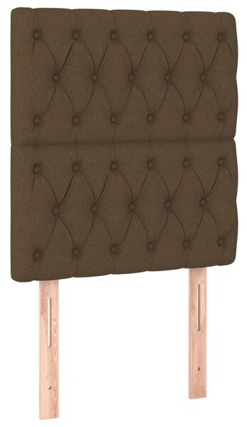 Testiera Marrone Scuro 80x7x118/128 cm Tessuto