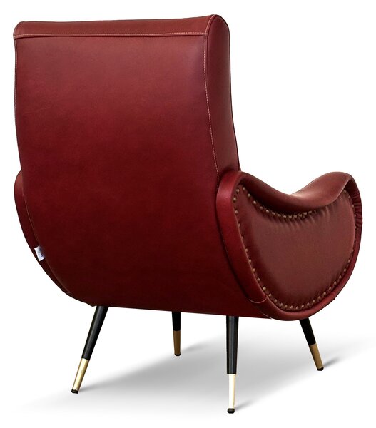 Poltrona Miss in Pelle Primo Fiore Premium - Design Iconico Anni 50