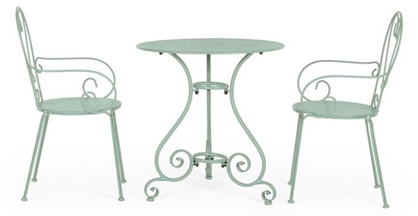 Sedia da esterno color menta in metallo Etienne – Bizzotto