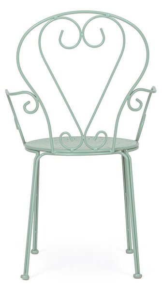 Sedia da esterno color menta in metallo Etienne – Bizzotto