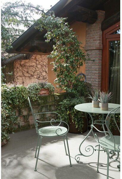 Sedia da esterno color menta in metallo Etienne – Bizzotto