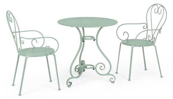 Sedia da esterno color menta in metallo Etienne – Bizzotto