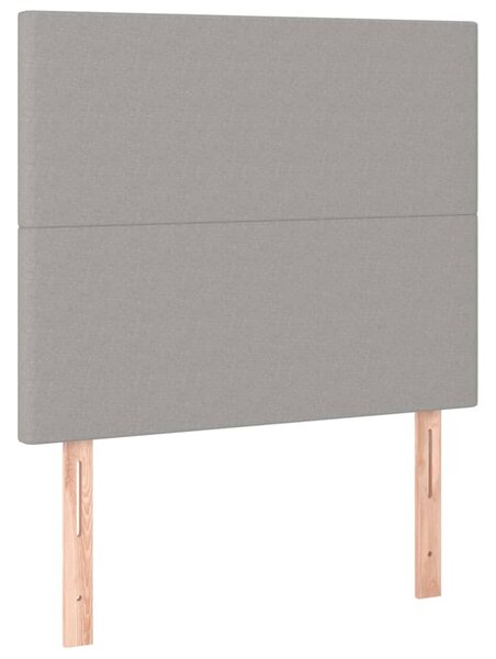 Testiera Grigio Chiaro 80x5x118/128 cm Tessuto