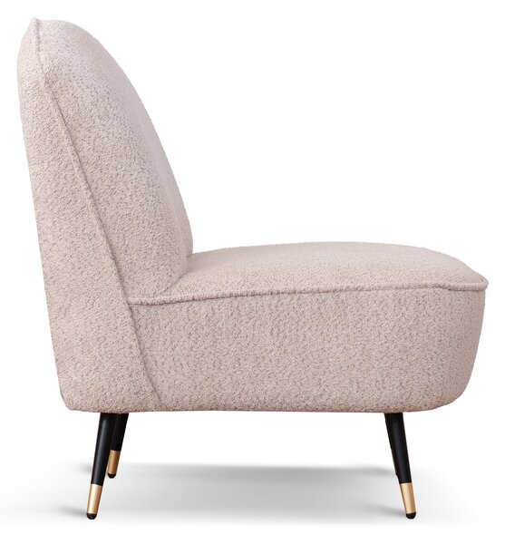 Poltrona Chicca tessuto bouclé beige