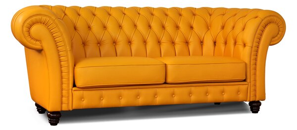Divano Chesterfield Gabbiano in Pelle Primo Fiore Premium – Iconico, Finiture di Pregio