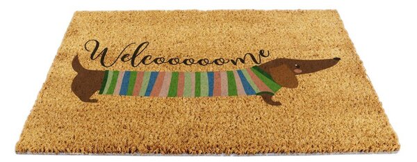 Zerbino in fibre di cocco 40x60 cm Welcome Sausage Dog – Artsy Doormats