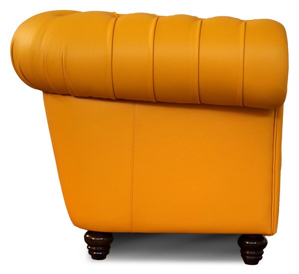 Divano Chesterfield Gabbiano in Pelle Primo Fiore Premium – Iconico, Finiture di Pregio