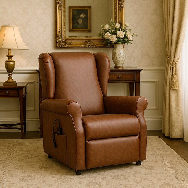 Poltrona Relax Ilde in Primo Fiore - Recliner Elettrico 2 Motori, Alzapersona - Roller System