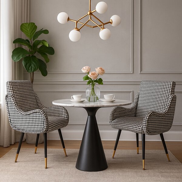 Sedia Miss in Tessuto Pied de Poule - Design Iconico