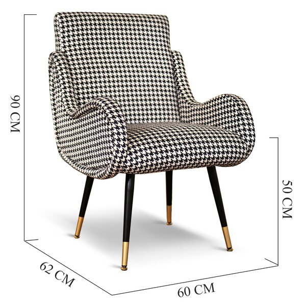 Sedia Miss in Tessuto Pied de Poule - Design Iconico