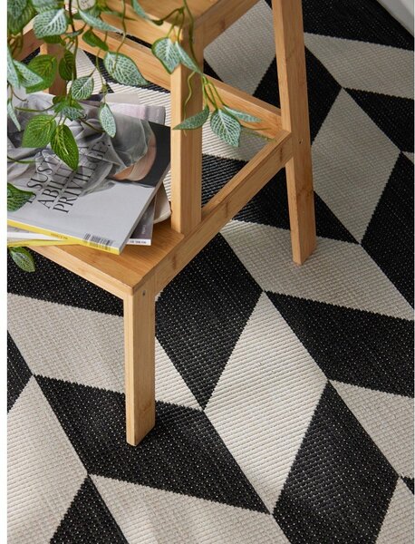 Tappeto da interno/esterno nero/color crema 120x170 cm Haringey Terrick – Ted Baker