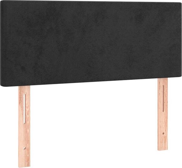 Testiera Nera 90x5x78/88 cm in Velluto
