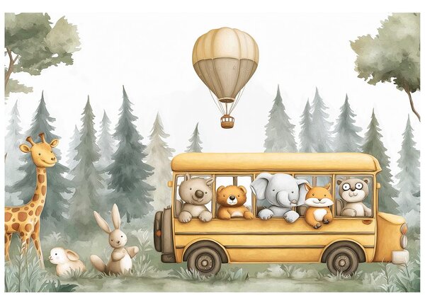 Carta da parati – Animali in gita nel bosco