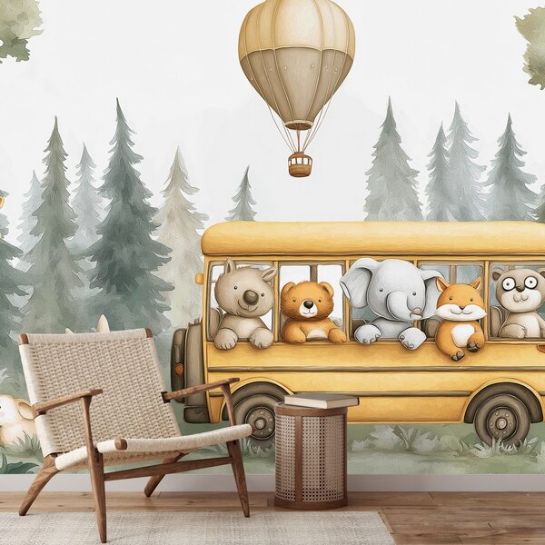 Carta da parati – Animali in gita nel bosco