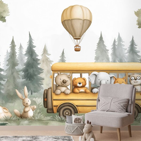 Carta da parati – Animali in gita nel bosco