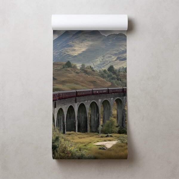 Carta da parati – Treno su viadotto di montagna