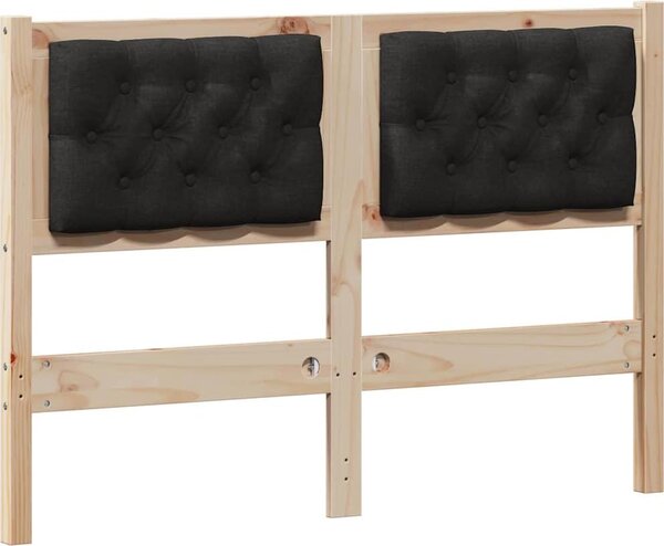 Testiera Altro Marrone e nero 120 cm Legno di pino massello
