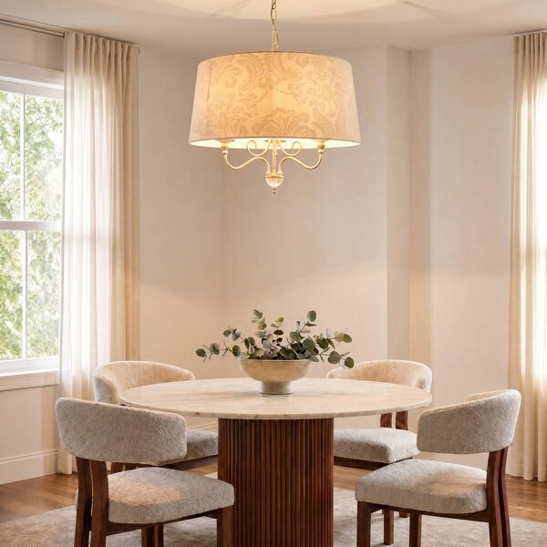 Lampada a sospensione Sofia Ecrie Jupiter, dimmerabile, Crema / Ambra, Soggiorno / Sala da pranzo, Metallo, Lampada a sospensione
